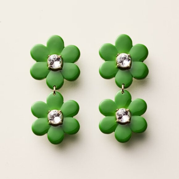 kate spade Jewelry - Kate Spade x Target Green Flower Drop Earrings NIB